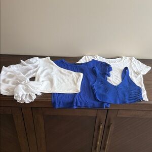 Blue & White Top Bundle